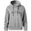 Srdce EKG - Oversized mikina dámská Moon - kratšia + širšia - 2XL ( Tmavosivý melír )
