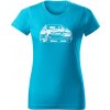 T-ričko Alfa Romeo 156 predfacelift dámske tričko Farba trička: Tyrkysová, Farba potlače: Biela, Veľkosť: XS