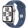 Apple Watch SE GPS + Cellular 44mm Silver Aluminium Case with Denim Sport Band - M/L MXGQ3QC/A