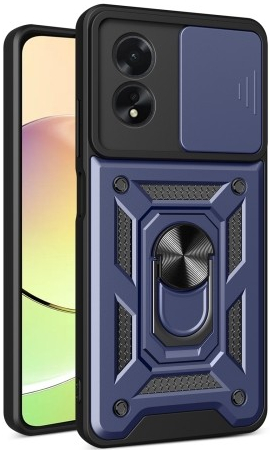 PROTEMIO 65822 RING CAMERA Kryt s držiakom pre Oppo A38 modrý