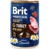 Brit Premium by Nature Dog konz. - Turkey with Liver 400 g