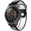 Silikónový remienok (šírka 22mm) – čierno-biela – Huawei Watch GT / GT2 / Samsung Watch 46mm / Gear S3 / Vivoactive 4