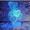 3Dmix 3DL-DFS062 – 3D LED nočná lampa - Medvedík so srdcom (Aroma)