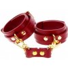 Taboom Wrist Cuffs, červené putá z umelej kože