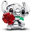 Prívesok PANDORA Disney Roztomilý Stitch s kvetinou 794378C01
