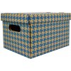 EMBA Krabica Kohútia stopa Modrá 30x22,5x20cm TYP HDV