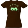 Tričko s potlačou Mimoň zelená dámské Čokoládová S