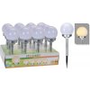 Lampa solárna 10cm guľa, mliečna