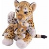 Plyšový leopard s mláďaťom – 25 cm