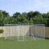 VidaXL Vonkajšia ohrádka pre psa, strieborná, 4x4x2 m, galvanizovaná oceľ