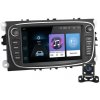 PODOFO 2-din Autorádio Ford Galaxy Focus Mondeo S-Max Galaxy C-Max Focus Kuga, GPS Navigácia Android