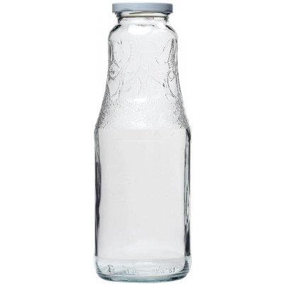 Fľaša na alkohol sklenená 1 L so širokým hrdlom