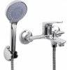Vaňová a sprchová batéria, nástenná, s jednou pákou Yoka Home SONIA, strieborná