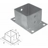 DOMAX PSPN zaskrutkovacia pätka stĺpika s obdĺžnikovou základňou Žiarové pozinkovanie (ZNO) PSPN 90 - 91 x 70 x 105 x 170 mm (1 ks)