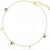 Retiazka na nohu dúhová so Swarovski Elements Vilo BAG28163AB