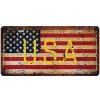 Ceduľa značka vlajka USA 30,5cm x 15,5cm Plechová tabuľa