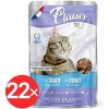 Plaisir Cat kapsička pstruh + krevety 22× 100 g