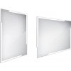 Nimco Zrkadlá - Zrkadlo s LED osvetlením, 60x80 cm, hranaté, alumínium ZP 14002