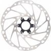 Brzdový kotúč Shimano RT64 160mm Center lock (vnútorné uťahovanie) uni STRIEBORNÁ 160 mm