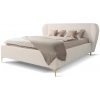 Wilsondo Čalúnená manželská posteľ s úložným priestorom Aliano 180x200 - smotanová
