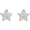 Fossil Slušivé oceľové náušnice Hviezdičky JOF00292040