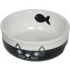 Nobby keramická miska pre mačky čiernobiela 13,5 cm