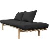 Karup design Karup design PACE SOFA natural pine (pohovka z borovice) 75*200 cm , dark grey