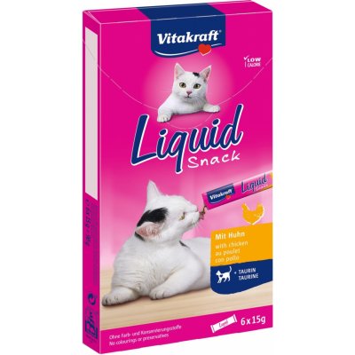 Vitakraft Maškrty pre mačky Liquid Snack kuracie 6 x 15 g