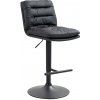 Barová stolička Damar z umelej kože, čierna