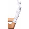 Leg Avenue Elbow Length Satin Gloves 8B White