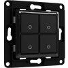 Shelly Shelly Wall switch 4 - black nástenný vypínač; WS4 black