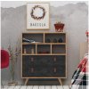 Asir | Komoda MARCO 85,6x70 cm antracit/hnedá | AS1167
