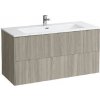 Laufen Pro S - Skrinka s umývadlom, 120x50x61 cm, 2 zásuvky, svetlý brest H8649632621041