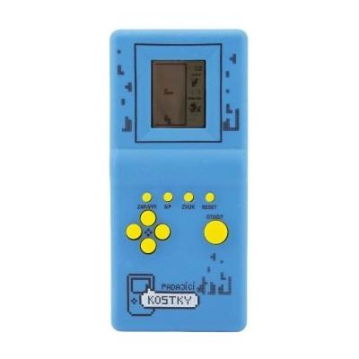 Teddies Digitálna hra Padajúce kocky hlavolam plast 7x14,5cm na batérie so zvukom - modrá 00850083