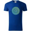 Mandala zelenožlutá - Tričko z organickej bavlny - 3XL ( Kráľovská modrá )