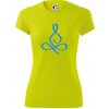 Yoga - lotus modrý (Moňas) - Dámske Fantasy športové (dresovina) - XS ( Neonová žltá )
