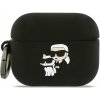 Karl Lagerfeld 3D Logo NFT Karl and Choupette silikónové puzdro pre AirPods Pro 3, čierne 57983128165