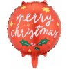 Fóliový balón Merry Christmas, červený 45cm
