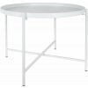 Biely kovový okrúhly konferenčný stolík ø 50 cm Meseta – Leitmotiv