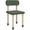 Detská stolička s operadlom Flexa Dots: Tmavozelená