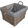 Košíkárna Kôš na drevo ratanový šedý 52x45 cm