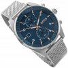 PÁNSKE HODINKY HUGO BOSS 1514149 SKYTRAVELLER DÁTUMOVKA STRIEBORNÝ NÁRAMOK