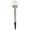 Lampa solárna GUĽA 7,8cm, v.38cm, 1LED, číra, nerez/sklo/PH
