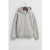 MIKINA GANT SHIELD ZIP HOODIE LIGHT GREY MELANGE