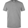 James & Nicholson Tričko JN 838, krátký rukáv, pánské COT02083803415-grey heathe 5XL Melír šedá