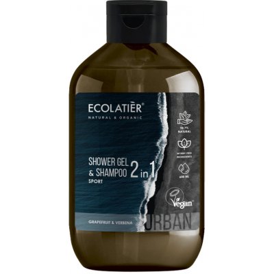 EcoLab Ecolatiér Urban Men sprchový gél 2 v 1 Grapefruit a verbena 600 ml