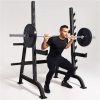 Gorilla Sports Multi Squat Rack s tyčou a závažím 2x 5 Kg a 2x 10 Kg - BUMPER