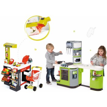 Smoby set kuchynka CookMaster Verte a elektronický obchod Supermarket 311102-22c