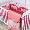 Súprava do postieľky Joy Hippo Pink toT's-smarTrike hrošík hniezdo, paplón a plachta ružová od 0 mes