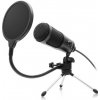 Niceboy VOICE čierna / stolný kondenzátorový mikrofón / USB / Plugamp;Play / kardioda (8594182424720)